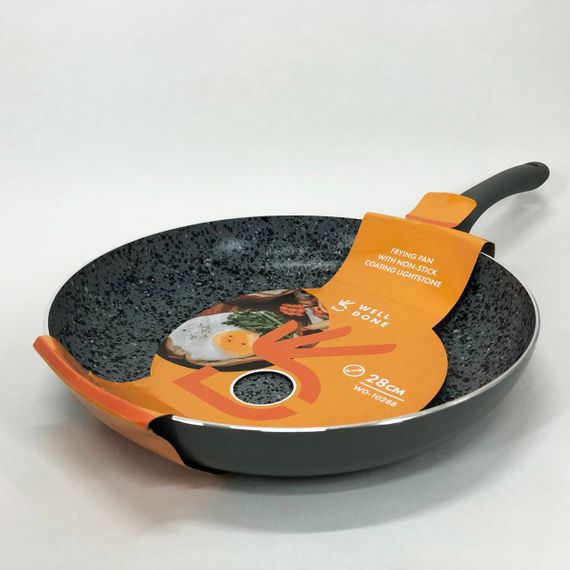 Сковорода Well Done WD-1028B з покриттям LightStone 28 см, сковорода з індукційним дном, для смаження | Зображення 6