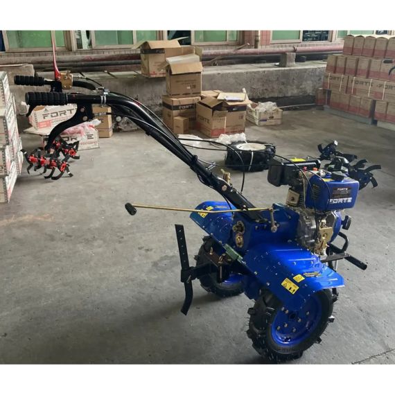 Мотоблок FORTE 1050-3 (10", 6.5 к.с, дизель, фреза, синій) | Зображення 1
