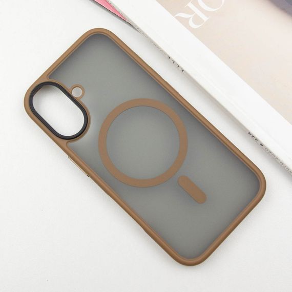 TPU+PC чохол Metal Buttons with MagSafe для Apple iPhone 16 (6.1") | Зображення 1