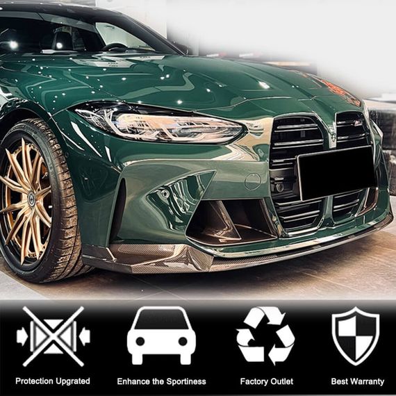 Накладка на передній бампер Lip V3 (для G80, Карбон) для BMW 3 серія G20/21 2018- рр | Зображення 2