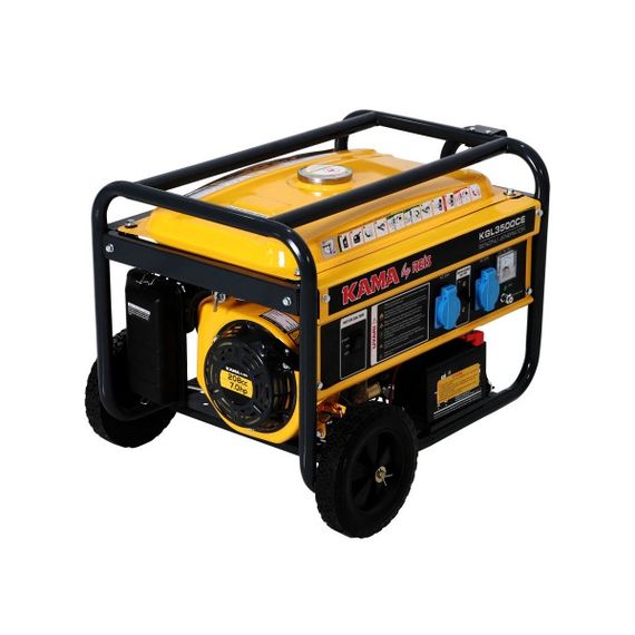 Генератор бензиновый KGL3500CE, 1-фазный 230V, 50Hz, 3.5kVA/2.8kW, бак 15 л