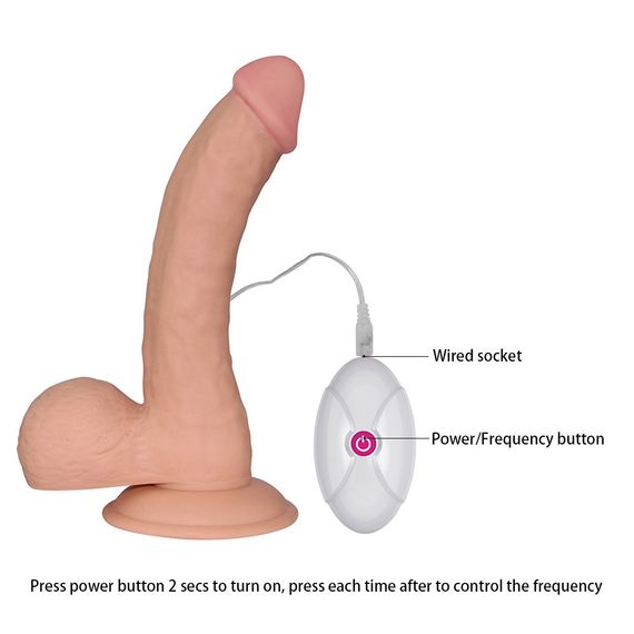 Вібратор на присосці 8.8 THE ULTRA SOFT DUDE VIBRATING Sex Aura | Зображення 7