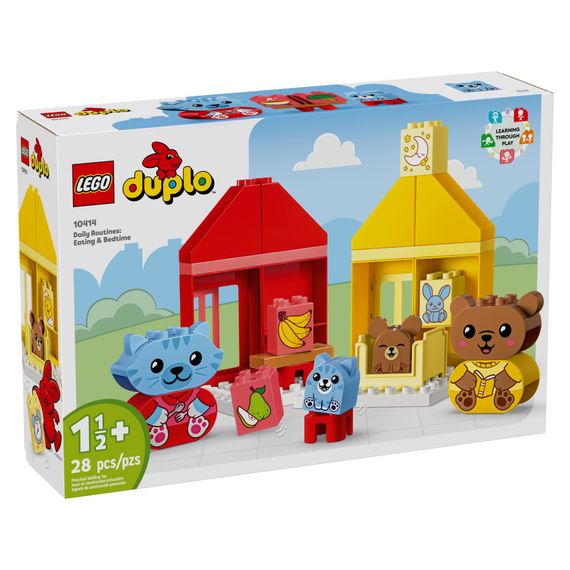 Конструктор LEGO DUPLO My First Повсякденні процедури: Час вечері й сну 28 деталей (10414)