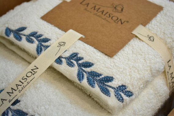 Подарочный набор полотенец La Maison, 3 шт. с Inca Mavi | Зображення 2