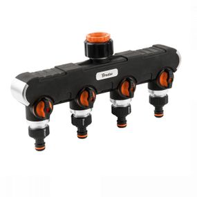 Розподільник Bradas BLACK LINE HEAVY DUTY з 4 кранами РЗ 1" до РЗ 3/4" ECO-PWB3044