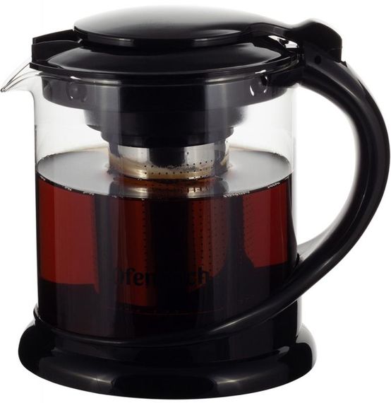 Чайник скляний заварювальний Ofenbach 1500мл зі знімним ситечком (0615l) | Зображення 1