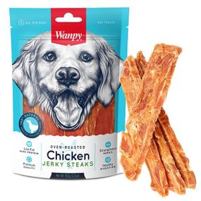 Wanpy Chicken Jerky Steaks ванпи филе куриное вяленое полоски лакомство для собак 0.1кг