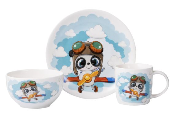Набор детской посуды Ardesto Panda pilot AR-3451-PS 3 предмета | Зображення 1
