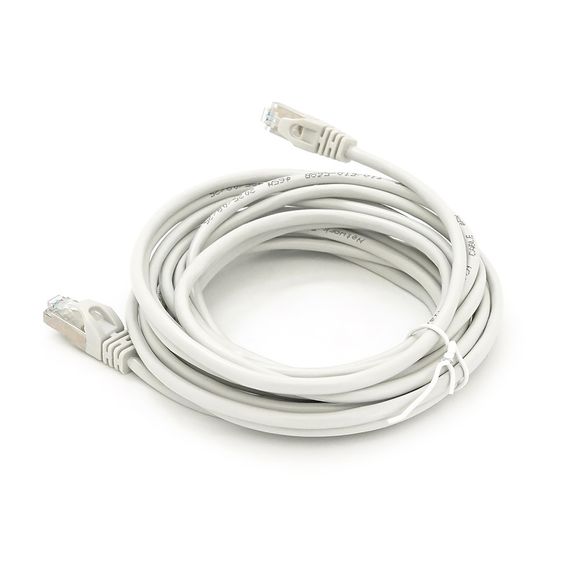 Патч-корд литой MERLION,FTP,RJ45,Cat.5e,5m,серый,CCA,Q200 | Зображення 1