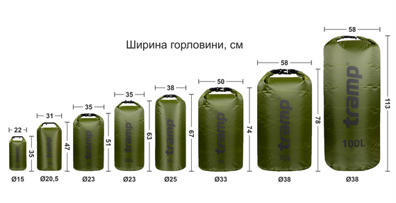 Гермомішок Tramp PVC Diamond Rip-Stop 15 UTRA-112 Оливковий | Зображення 1
