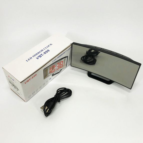 Годинник настільний VST-899-4 USB з зеленим циферблатом, Електронний настільний годинник light | Зображення 4