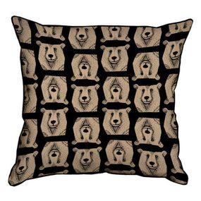 Подушка з мішковини Медведи 45x45 см (45PHB_TFL012_BL)