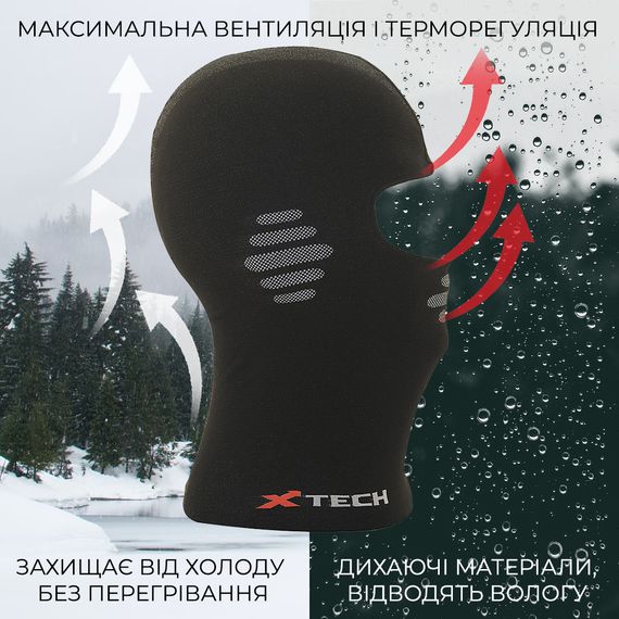 Балаклава X TECH (формована) Sottocasco Game Over Nero чорна | Зображення 5
