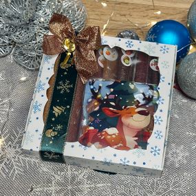 Подарунковий набір пастили “Святкові Сніжинки”, 11 смаків + йогуртова, 250 г