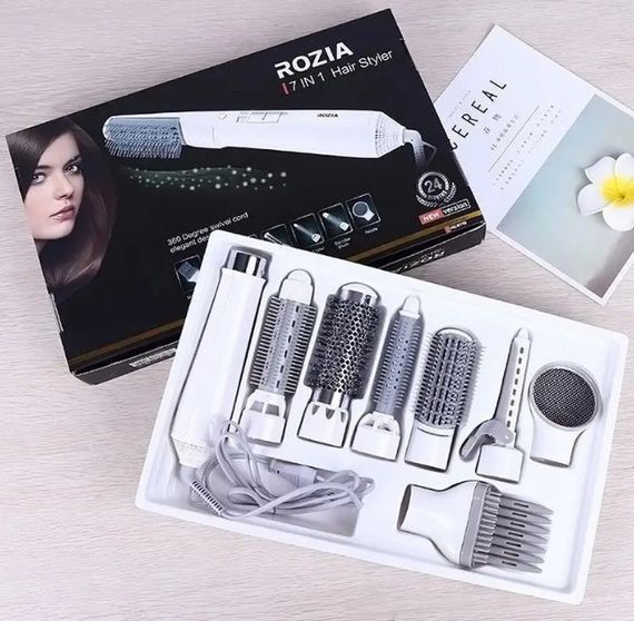 Фен - щітка мульти стайлер Rozia HC-8110 7в1 500 Вт для укладання волосся та завивки волосся з іонізацією | Зображення 8