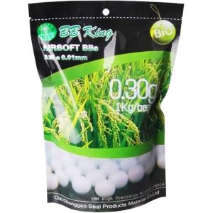Страйкбольные шарики BB King Biogradable 6 мм 0,30 г 1кг/уп