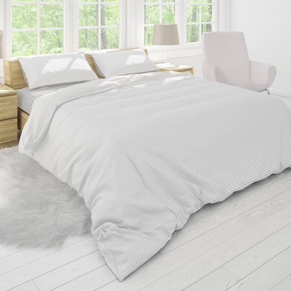 Комплект постільної білизни SoundSleep Stripy White бязь полуторний 160х220 см (93949422)