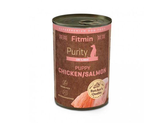Fitmin dog Purity tin puppy salmon with chicken 400г | Зображення 1