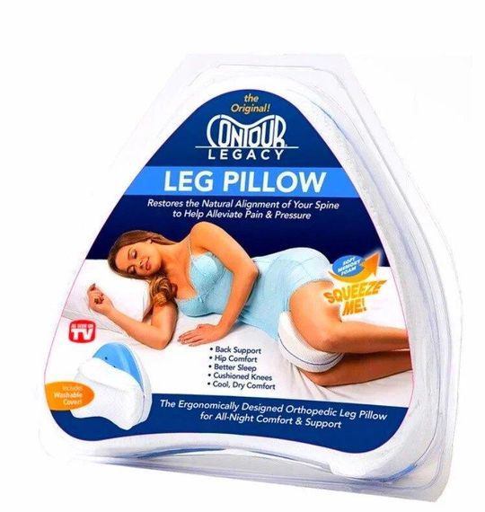 Ортопедична подушка для ніг Contour Leg Pillow гіпоалергенна подушка з пам'яттю | Зображення 1