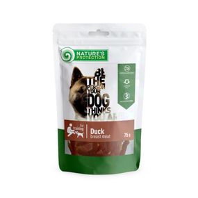 Снеки з качки Nature's Protection snack for dogs duck breast meat 75 гр