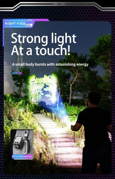 Тактичний LED брелок-ліхтарик 550 лм з USB-зарядкою | Зображення 7
