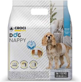 Підгузник-пов'язка для кобелів Croci Dog Nappy М обхват 40-50 см ЦІНА ЗА 1 ШТ C6028878