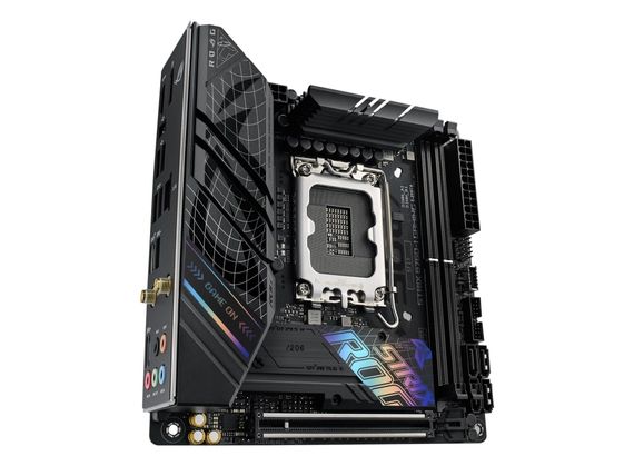 Материнcька плата ASUS  ROG STRIX B760-I GAMING WIFI s1700 B760 2xDDR5 M.2 HDMI DP Wi-Fi BT mITX (90MB1D90-M1EAY0) | Зображення 3