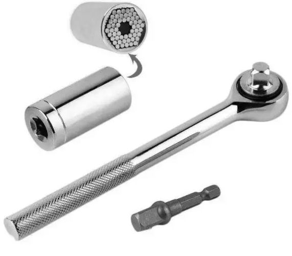 Тріскачка з універсальною головкою TOOL 7-19мм зможе замінити цілий набір торцевих головок | Зображення 1