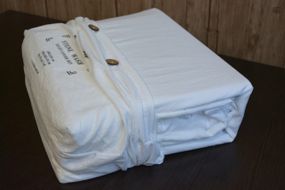 Постельное белье Golden Colors Stonewashed 200 х 220 см White (переработанный хлопок)