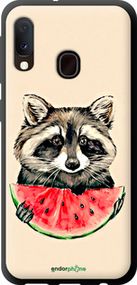Чохол на Samsung Galaxy A20e A202F Єнотик з кавуном "4605b-1709-2448"