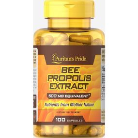 Натуральная добавка для иммунитета Puritan's Pride Bee Propolis 500 mg 100 Caps