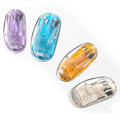 Мышка XO M12 Wireless Transparent/Yellow (M12 Yellow) | Зображення 1