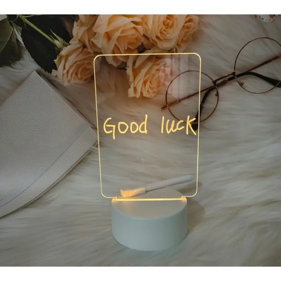 Світлодіодна Led-дошка планер для нотаток малювання маркером календар usb світильник 3D нічник | Зображення 6