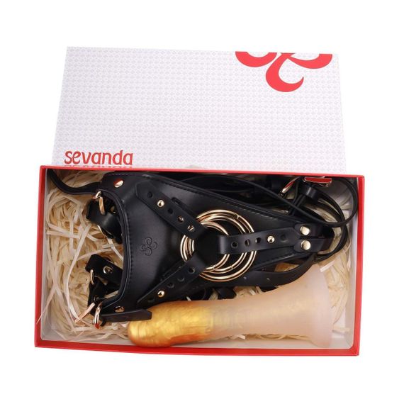 Страпон LOCKINK SEVANDA Queen Sheba Strapon Golden Dildo (мятая упаковка!!!) sexstyle | Зображення 9