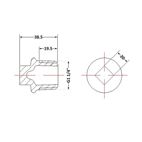 Заглушка чавунна 1/4 НР | Зображення 1