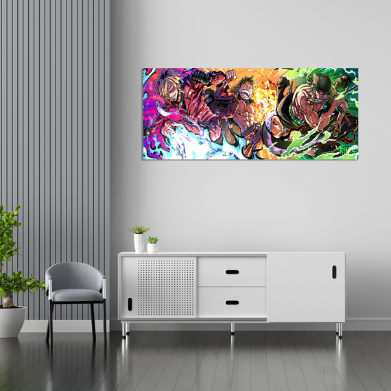 Плакат-постер з принтом Кавун One Piece Ван-Піс Luffy Луффі Roronoa Ророноа Zoro Зоро Sanji Санджі А3 ПЛ000704(А3+)