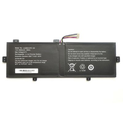Аккумулятор для ноутбука Vinga Iron S140 YJ3582133P (K148) 10(9)-pin, 5000mAh (38Wh), 2cell, 7.6V, Li-Pol