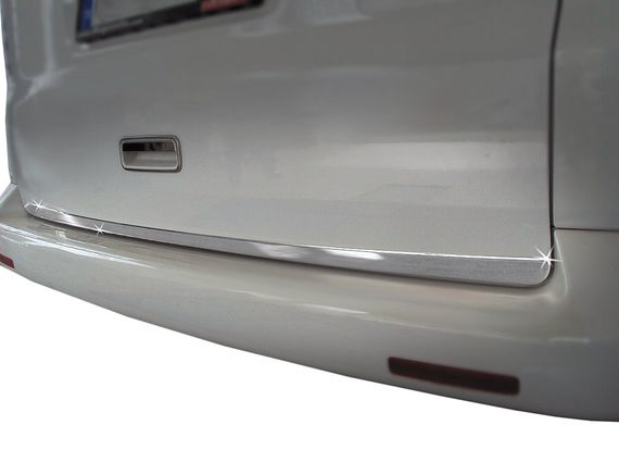 Накладка на кромка багажника (нерж) 2 двері - розсувні двері для Volkswagen T5 Multivan 2003-2010рр