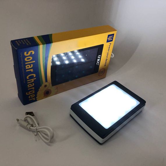 УМБ Power Bank Solar 40000 mAh мобільне зарядне із сонячною панеллю та лампою. AH-924 Колір: чорний | Зображення 8