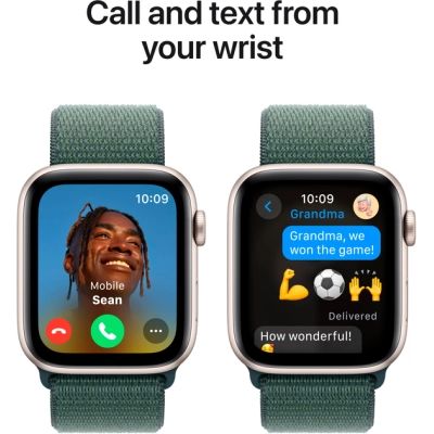 Смарт-годинник Apple Watch SE 2024 GPS 40mm Starlight Aluminium Case with Lake Green Sport Loop (MXEH3QH/A) | Зображення 3