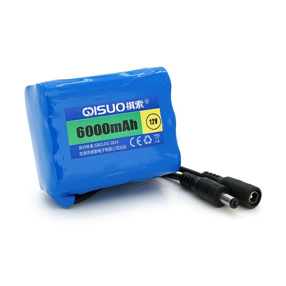 Аккумуляторная батарея литиевая QiSuo 12V 6A с элементами Li-ion 18650