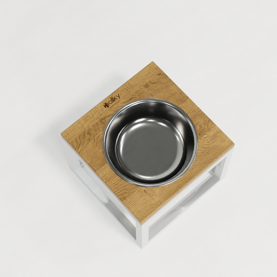 Миска на підставці для великих собак Hollky Base Solo XL (1 × 1,8 л) Solo XL-262620-WHNT | Зображення 5