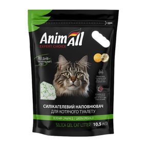 Силикагелевый наполнитель для кошачьих туалетов AnimAll Green Emerald, 10.5 л