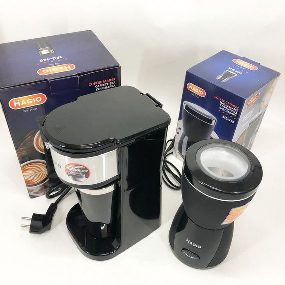 Набір дизайнерської лінійки Magio: Кавомолка MAGIO MG-205 + Крапельна кавоварка RF-899 Magio MG-449 | Зображення 2