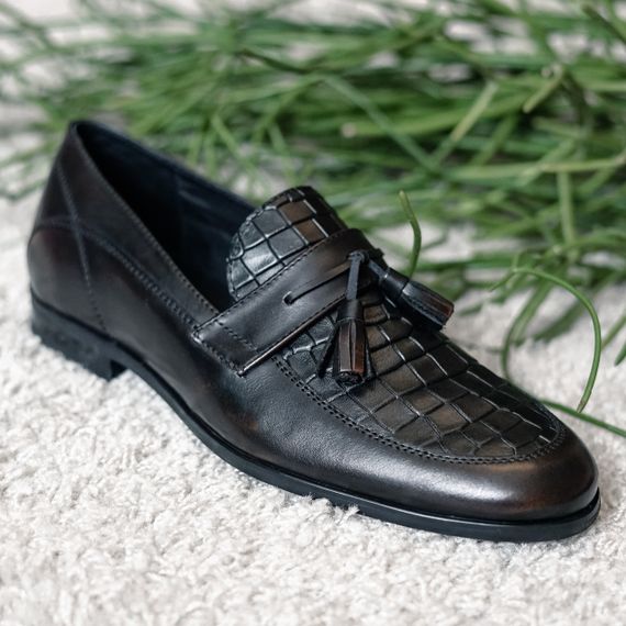 Коричневі туфлі без шнурків VadRus 42 розмір