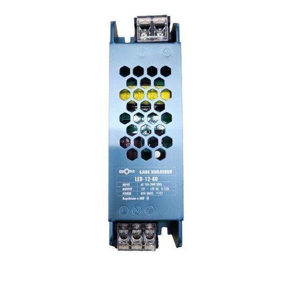 Блок живлення BIOM DC12 60W 5А LED-12-60 | Зображення 1