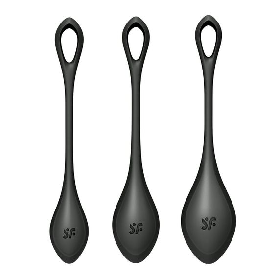 Набор йони бусин Satisfyer Yoni Power 2 Black, диаметр 2-2,5-3см, вес 22-44-73гр | Зображення 3