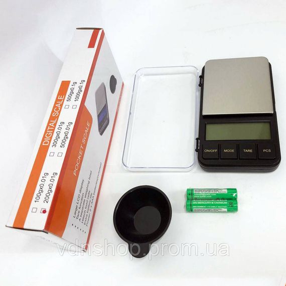 Ваги з високим рівнем точності Digital scale VS 6285PA-200 г, Дуже точні ваги Ювелірні кишенькові LN-98 | Зображення 6