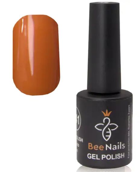 Гель-лак для ногтей Bee Nails 107 (тыквенный) 8мл | Зображення 1
