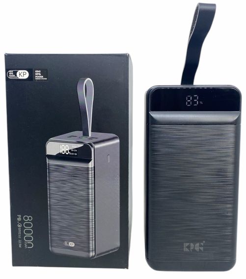 Power Bank 80000 mAh 22,5W реальна ємність PD-80 зарядка зовнішній акумулятор сертифікований павербанк швидка зарядка